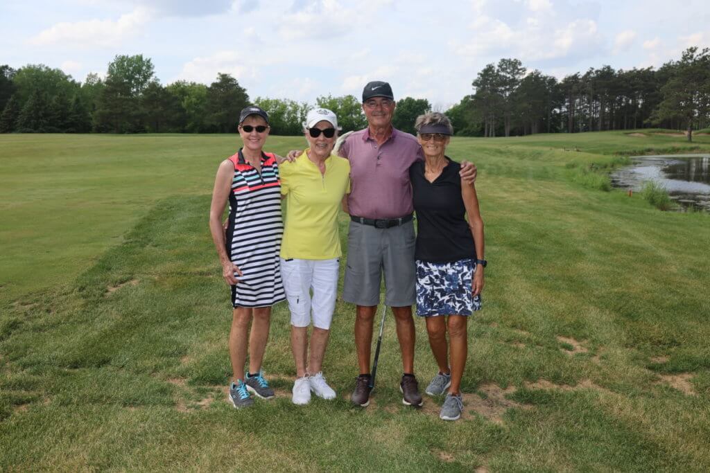 B2L founder, Jerri Hirsch, and her foursome, pose for a photo on the Wilds Golf Club course at the 4th Annual Bridges to Learning Golf Tournament, Prior Lake Minnesota. Raising funds to educate and care for poor children in Vietnam.
