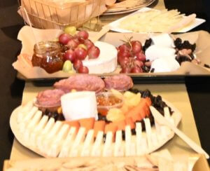 Charcuterie of local cheeses from The Grater Good. Bridges to Learning nonprofit Wine Tasting 2022 Minnesota